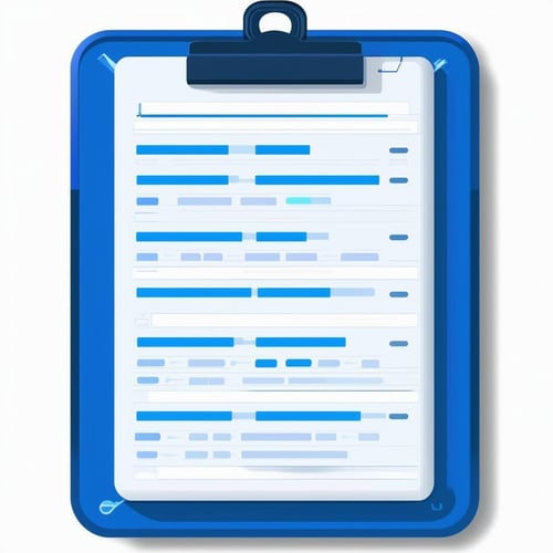 a blue data manifest clipboard